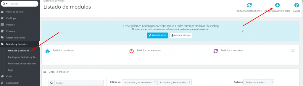 instalación Prestashop 1.6