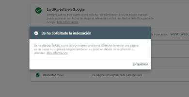se ha solicitado indexación