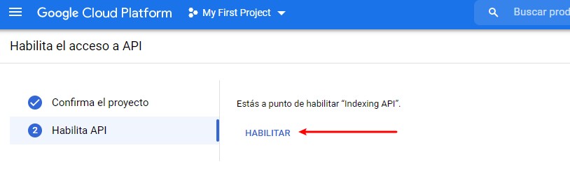 habilitar api