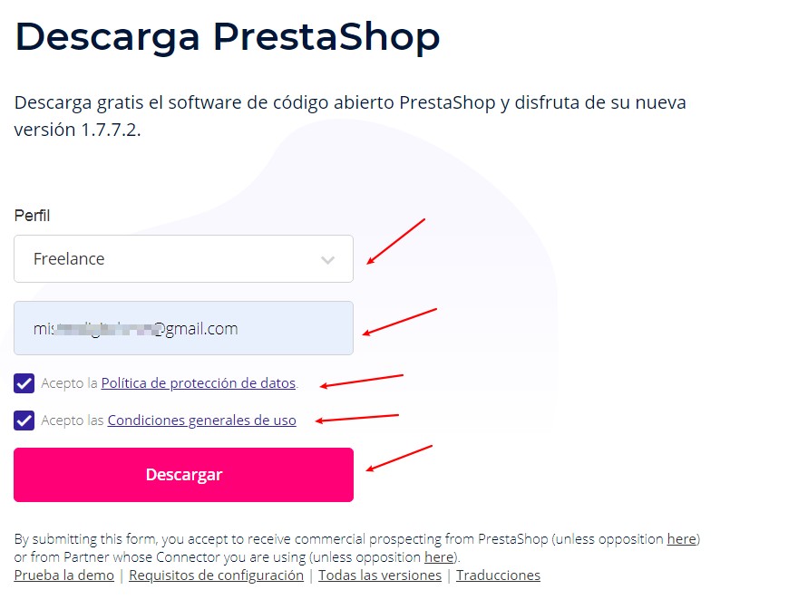 descarga prestashop