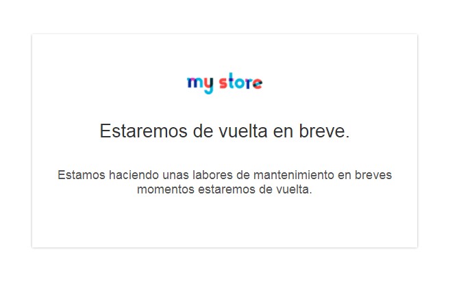 ver modo mantenimiento